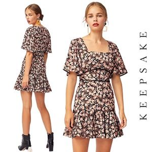 Keepsake Nwt One Love Rose Print Mini Dress, 4 - image 1